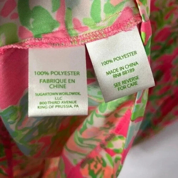 Lilly Pulitzer Deanna Tank Hot Pink Floral Mini Romper M - Picture 8 of 8